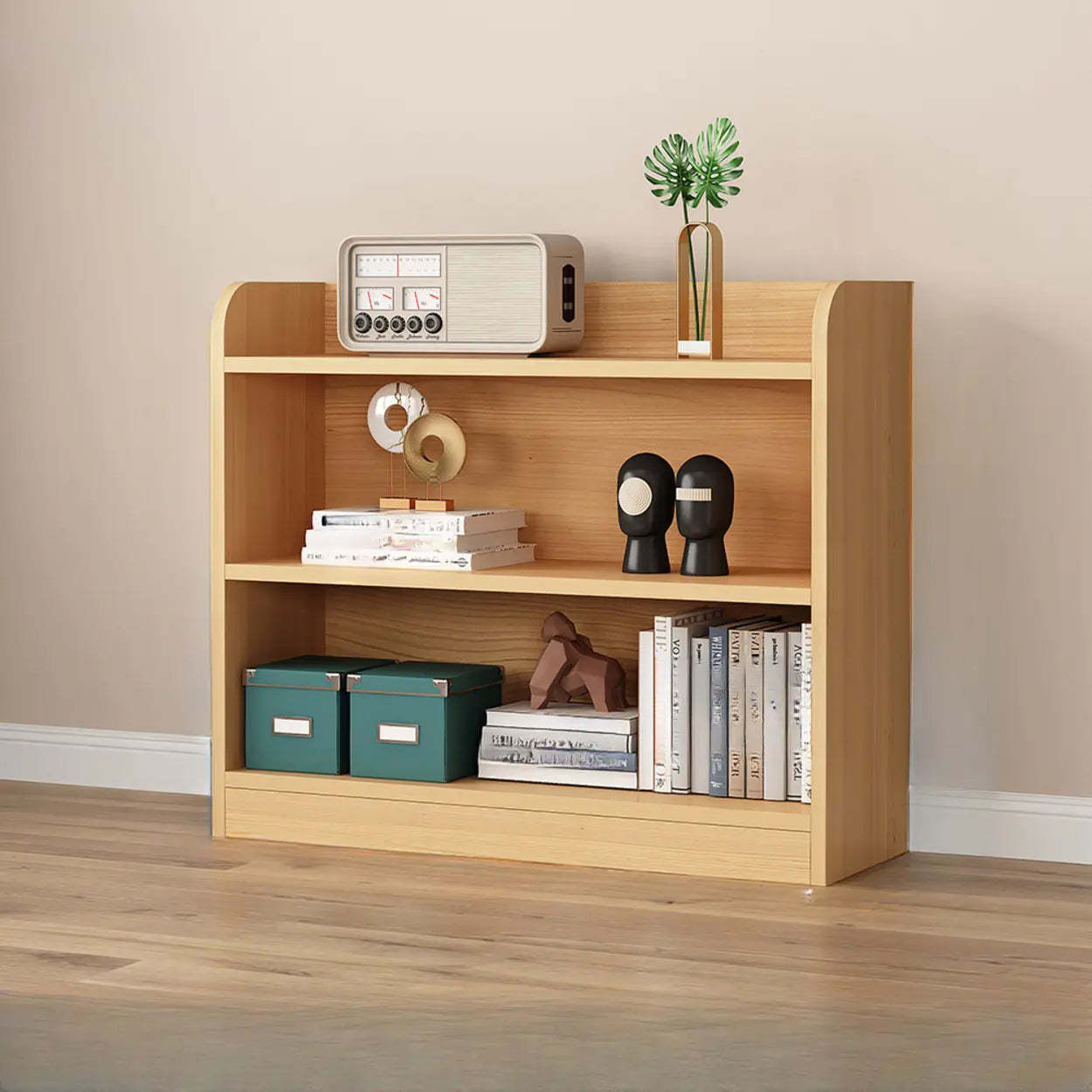 Vertical Wooden Storage Bookcase
