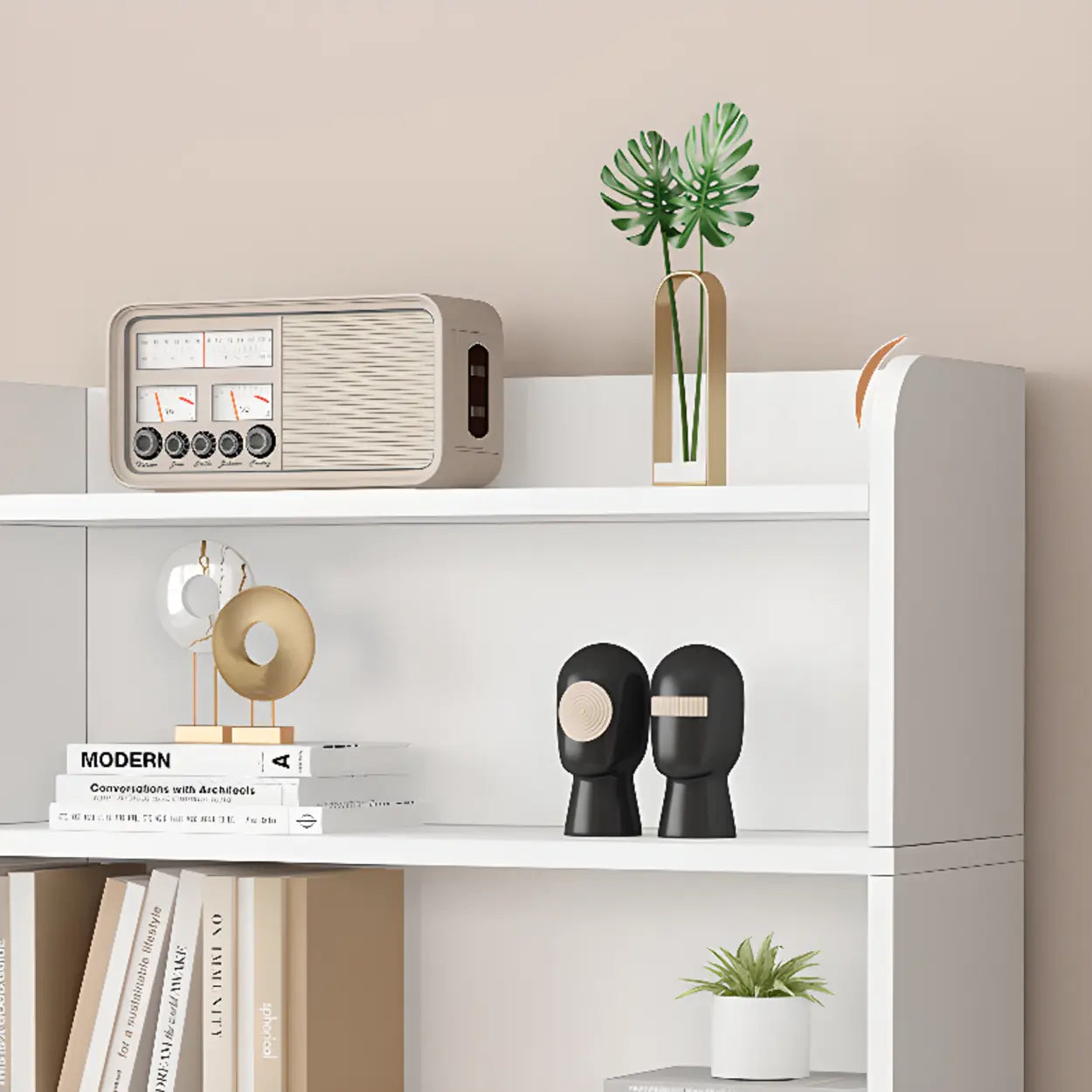 Vertical Wooden Storage Bookcase
