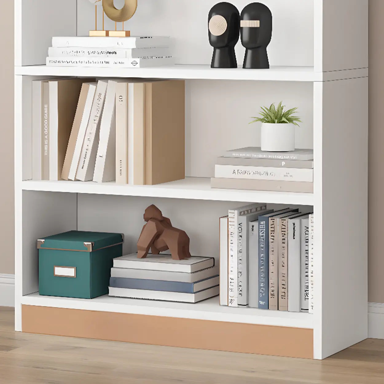 Vertical Wooden Storage Bookcase
