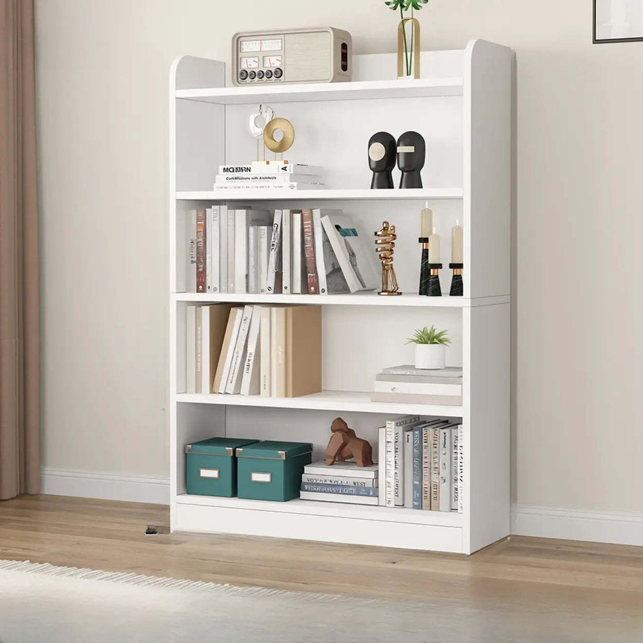 Vertical Wooden Storage Bookcase