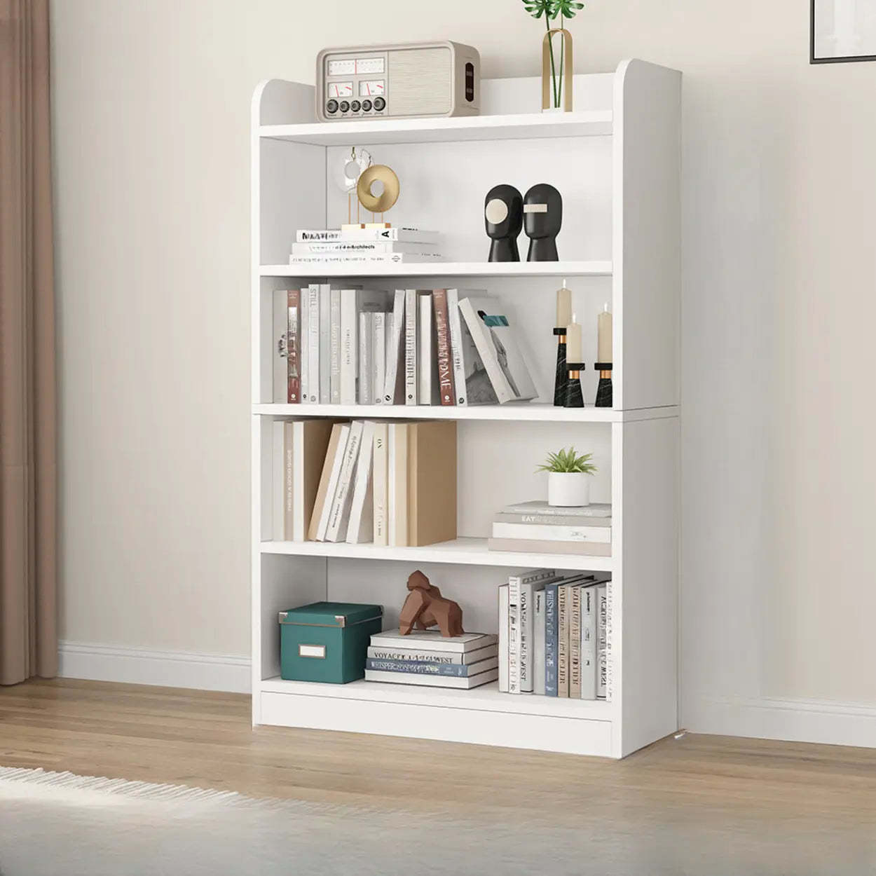 Vertical Wooden Storage Bookcase