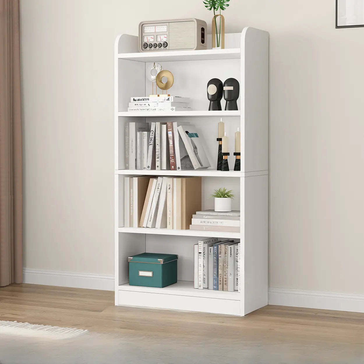 Vertical Wooden Storage Bookcase