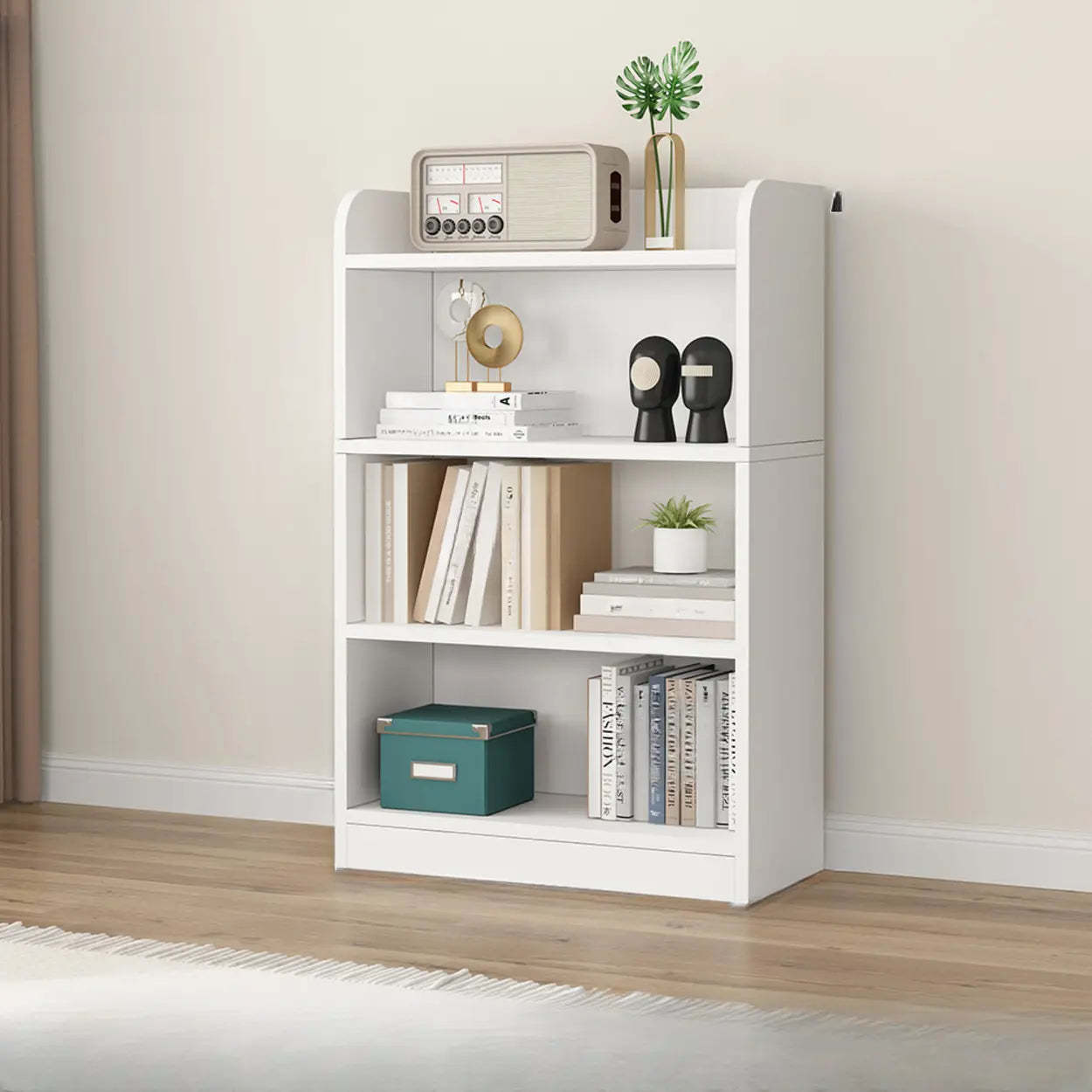 Vertical Wooden Storage Bookcase