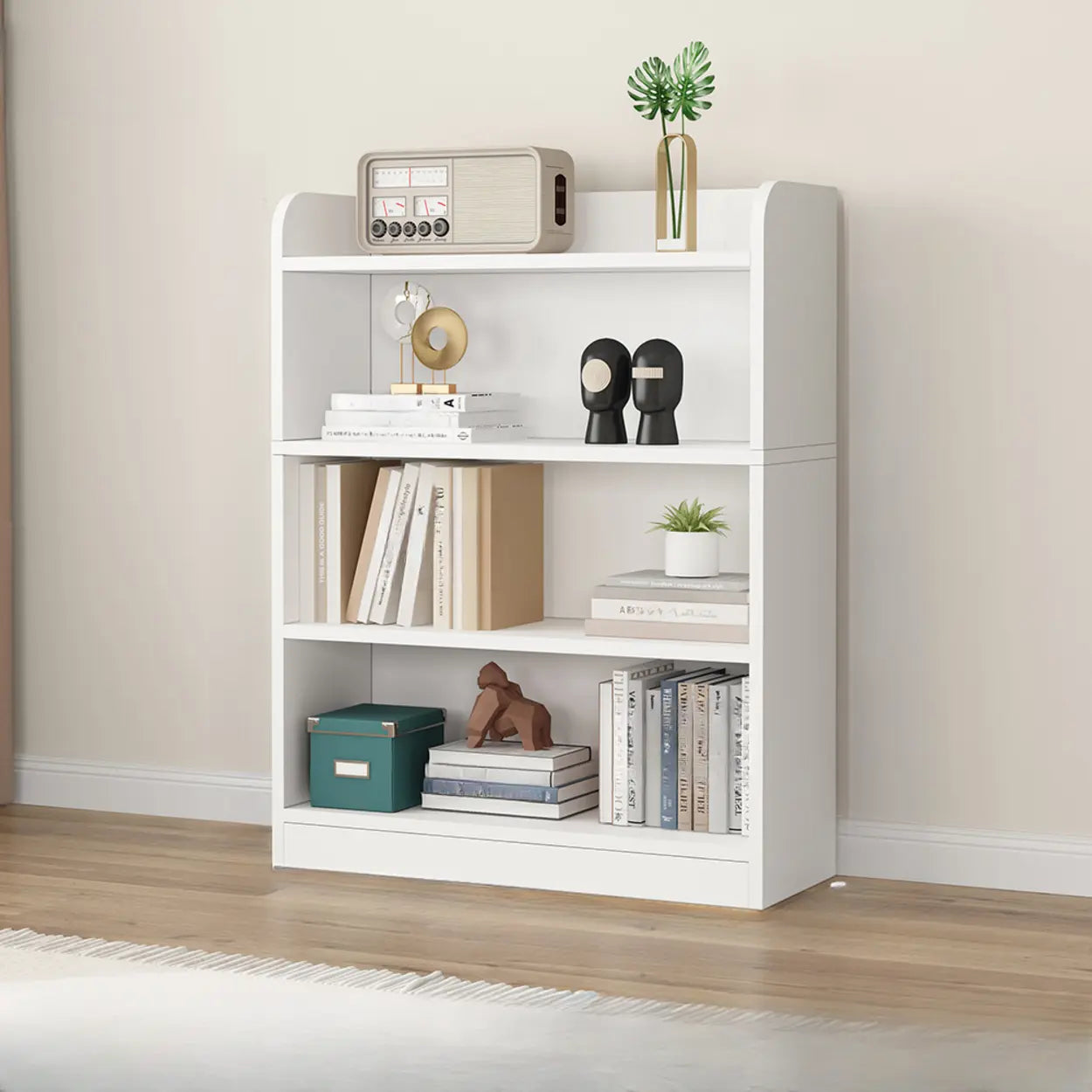 Vertical Wooden Storage Bookcase
