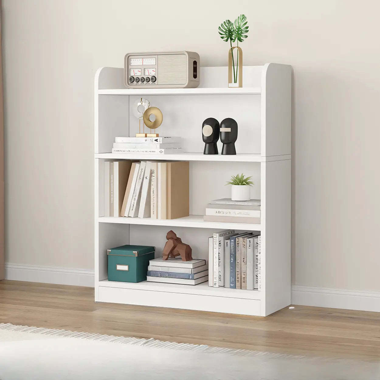 Vertical Wooden Storage Bookcase