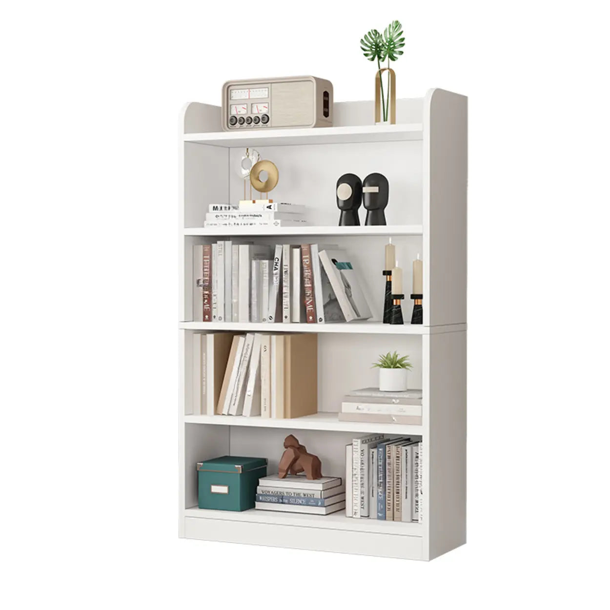 Vertical Wooden Storage Bookcase