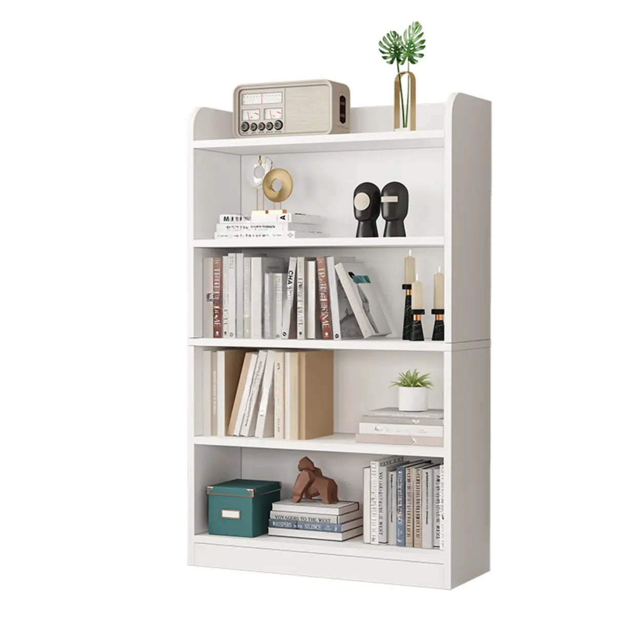 Vertical Wooden Storage Bookcase