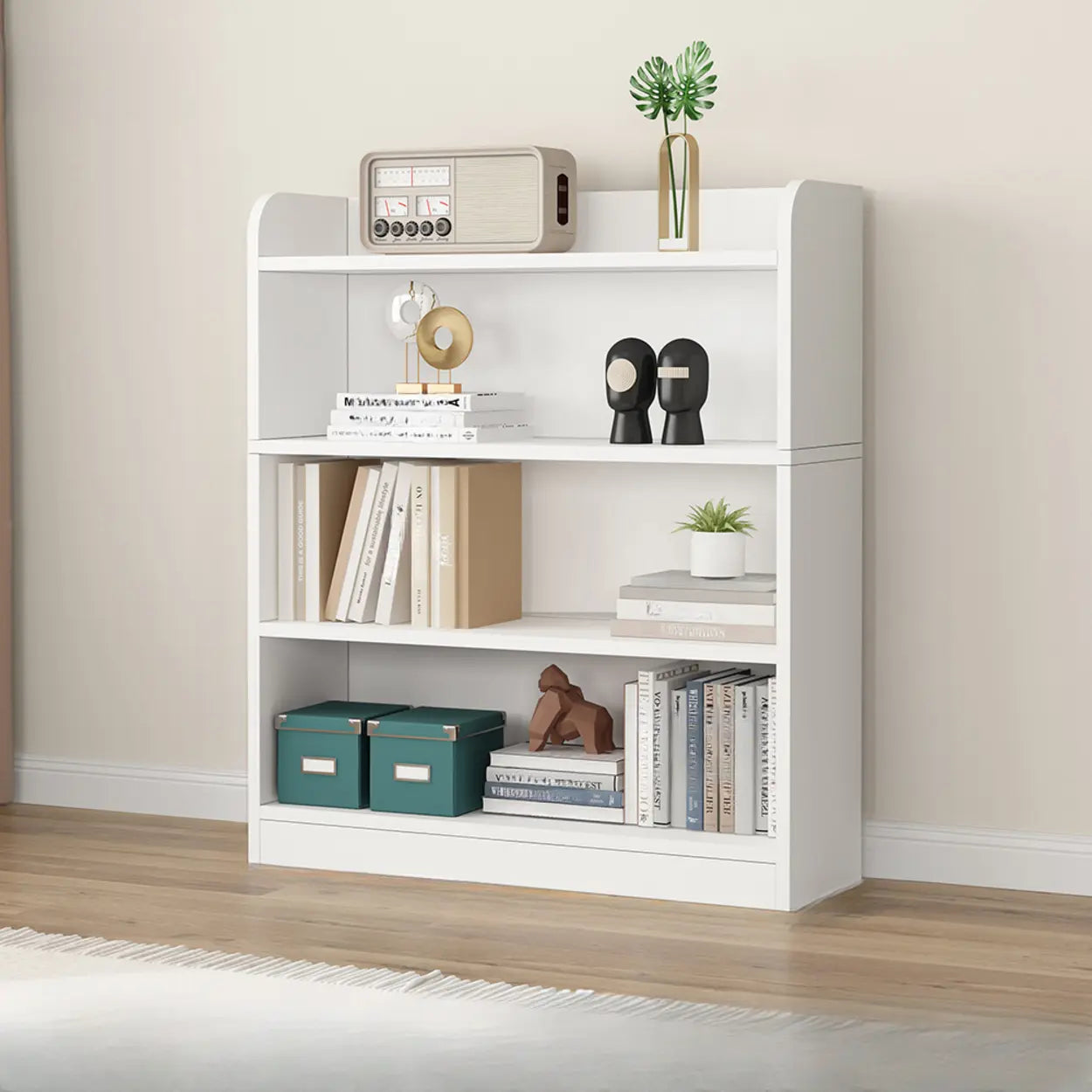 Vertical Wooden Storage Bookcase