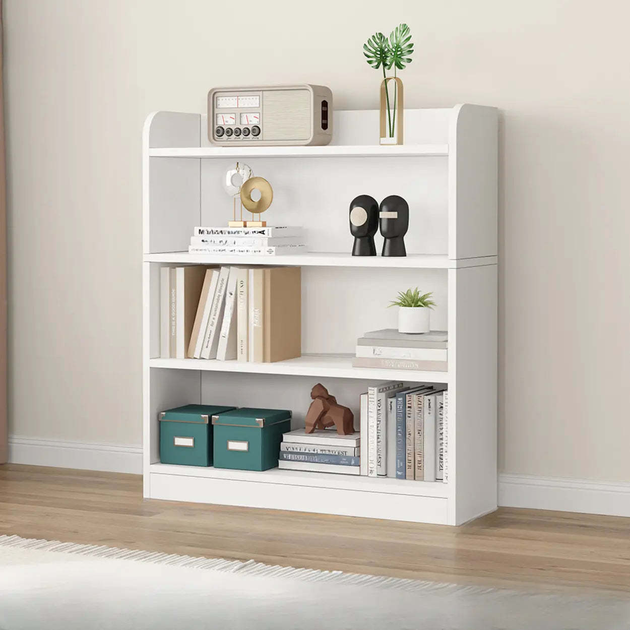 Vertical Wooden Storage Bookcase
