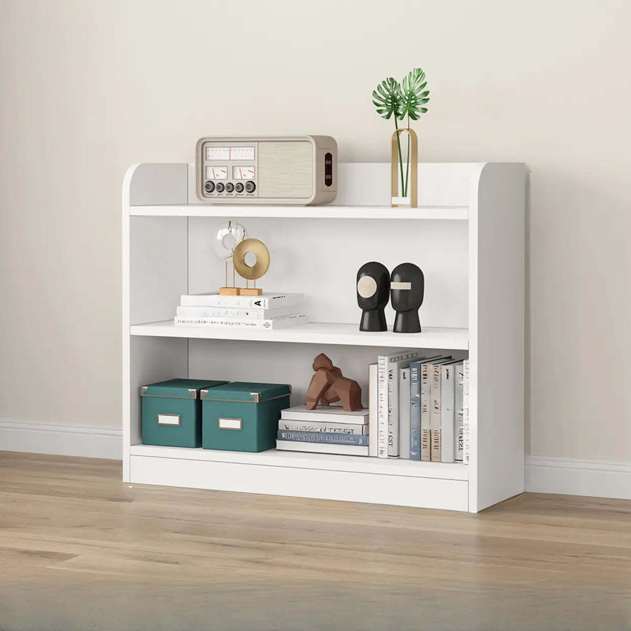 Vertical Wooden Storage Bookcase