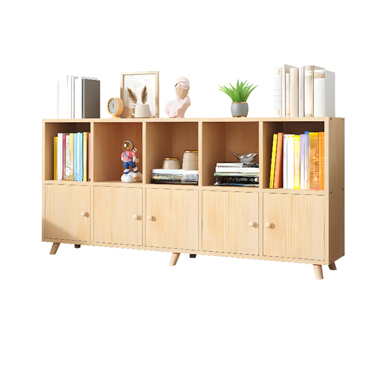 Wood Horizontal Closed-Back Bookcase — Cabinet Not Included
