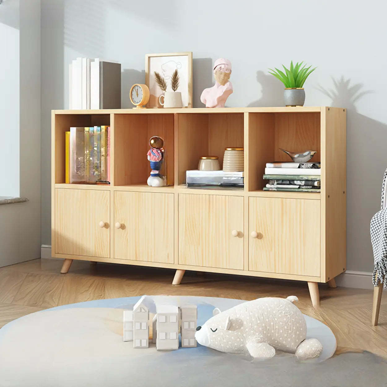 Wood Horizontal Closed-Back Bookcase — Cabinet Not Included