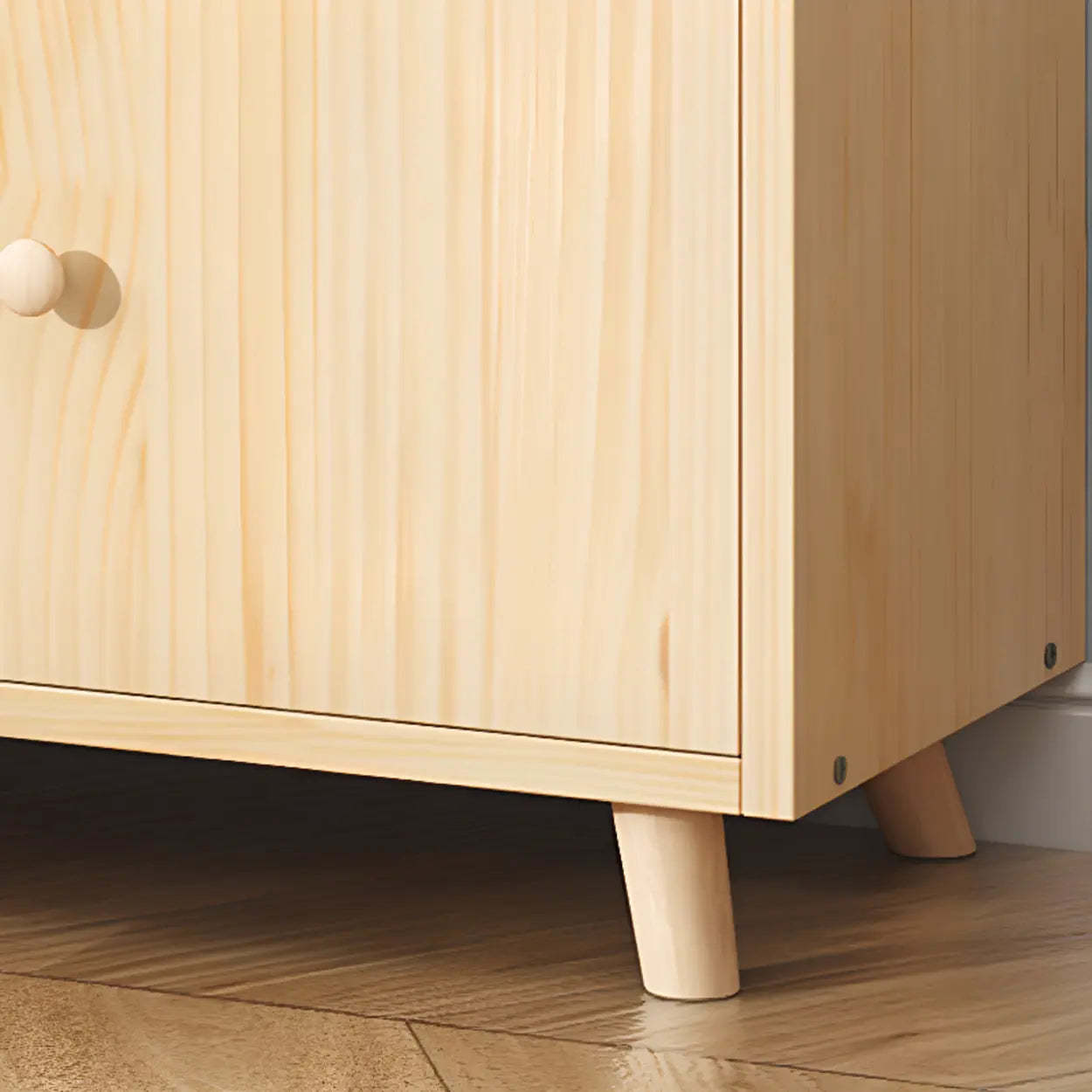 Wood Horizontal Closed-Back Bookcase — With Cabinet