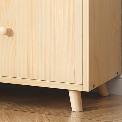 Wood Horizontal Closed-Back Bookcase — With Cabinet