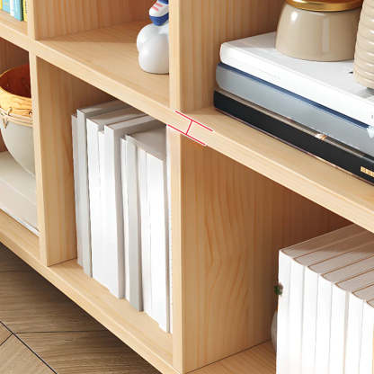 Wood Horizontal Closed-Back Bookcase — With Cabinet