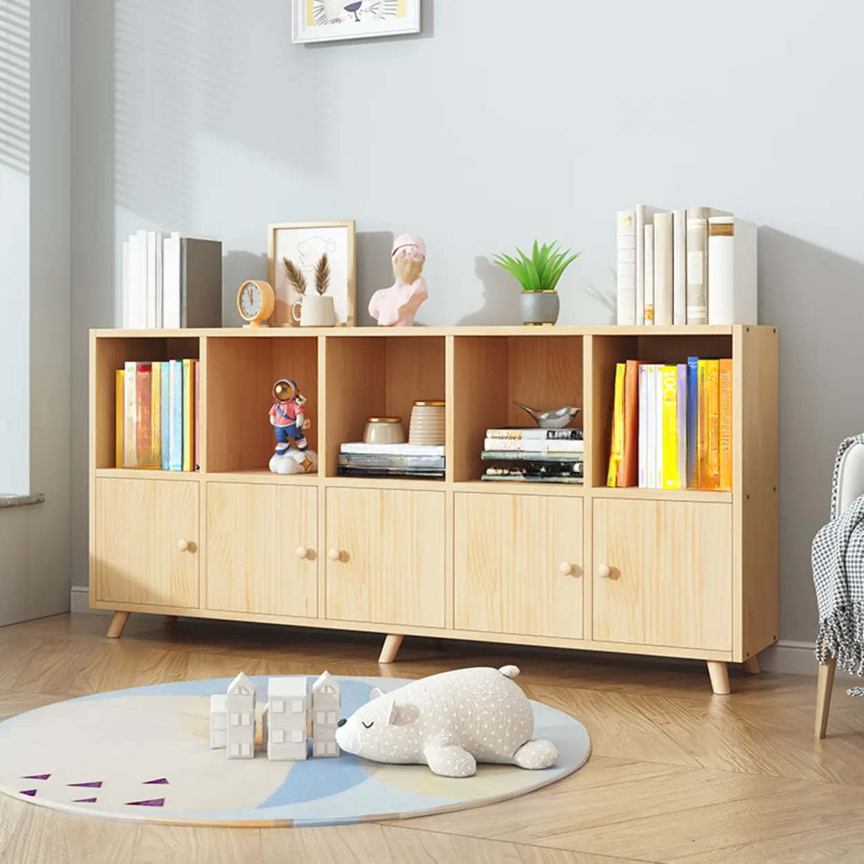 Wood Horizontal Closed-Back Bookcase — Cabinet Not Included