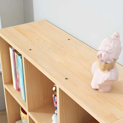 Wood Horizontal Closed-Back Bookcase — With Cabinet