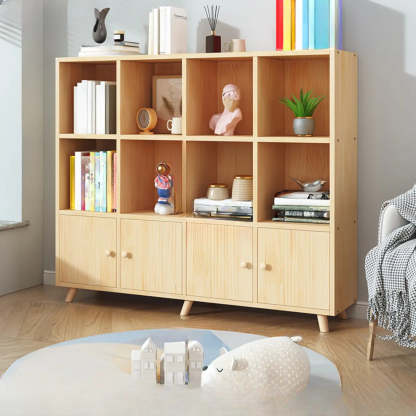 Wood Horizontal Closed-Back Bookcase