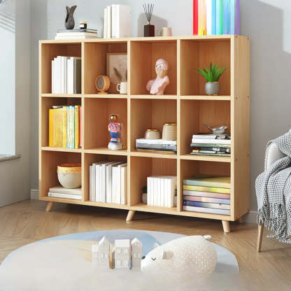 Wood Horizontal Closed-Back Bookcase