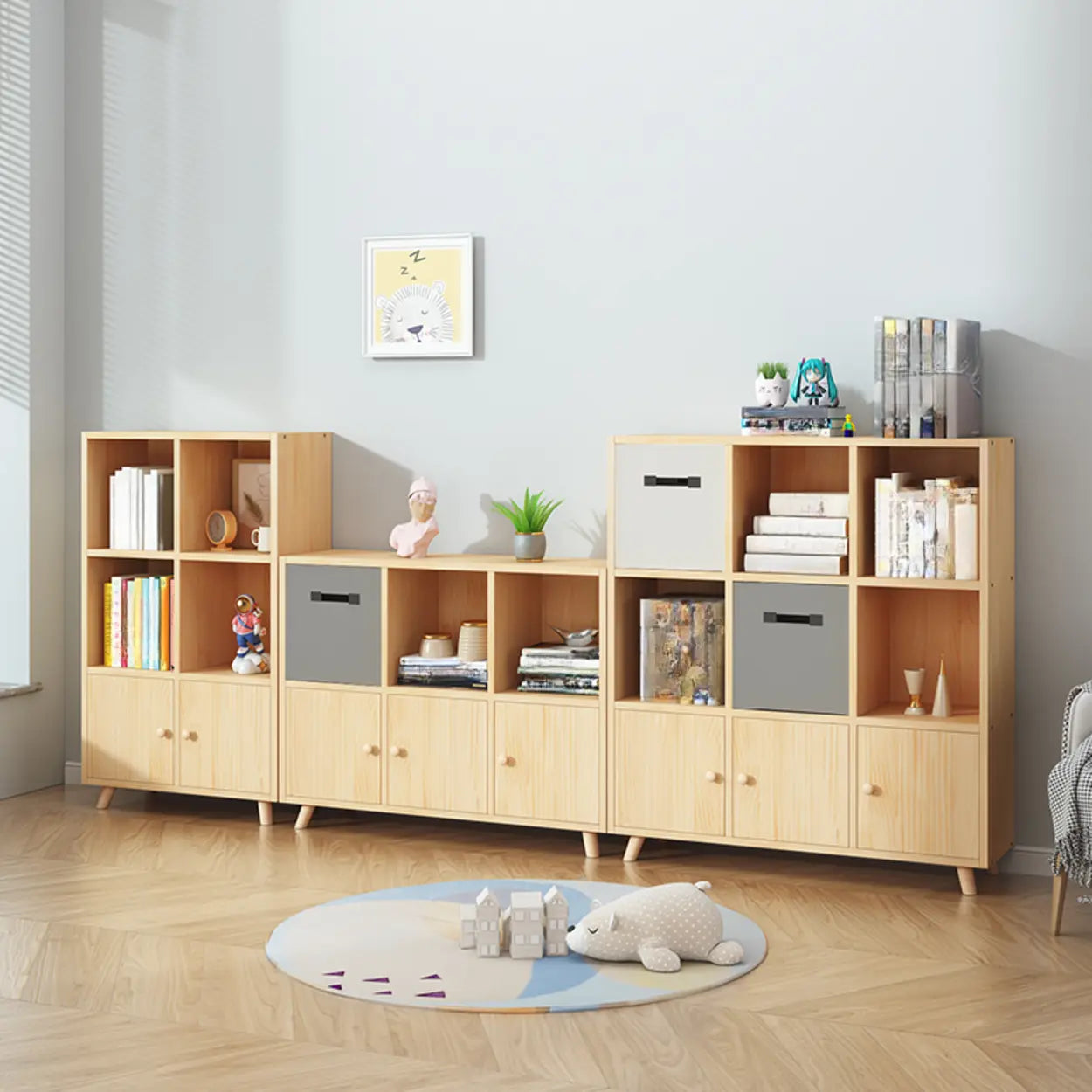 Wood Horizontal Closed-Back Bookcase — Cabinet Not Included