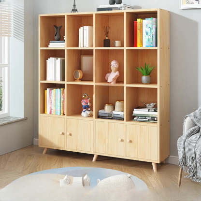Wood Horizontal Closed-Back Bookcase
