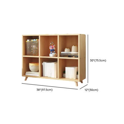 Wood Horizontal Closed-Back Bookcase