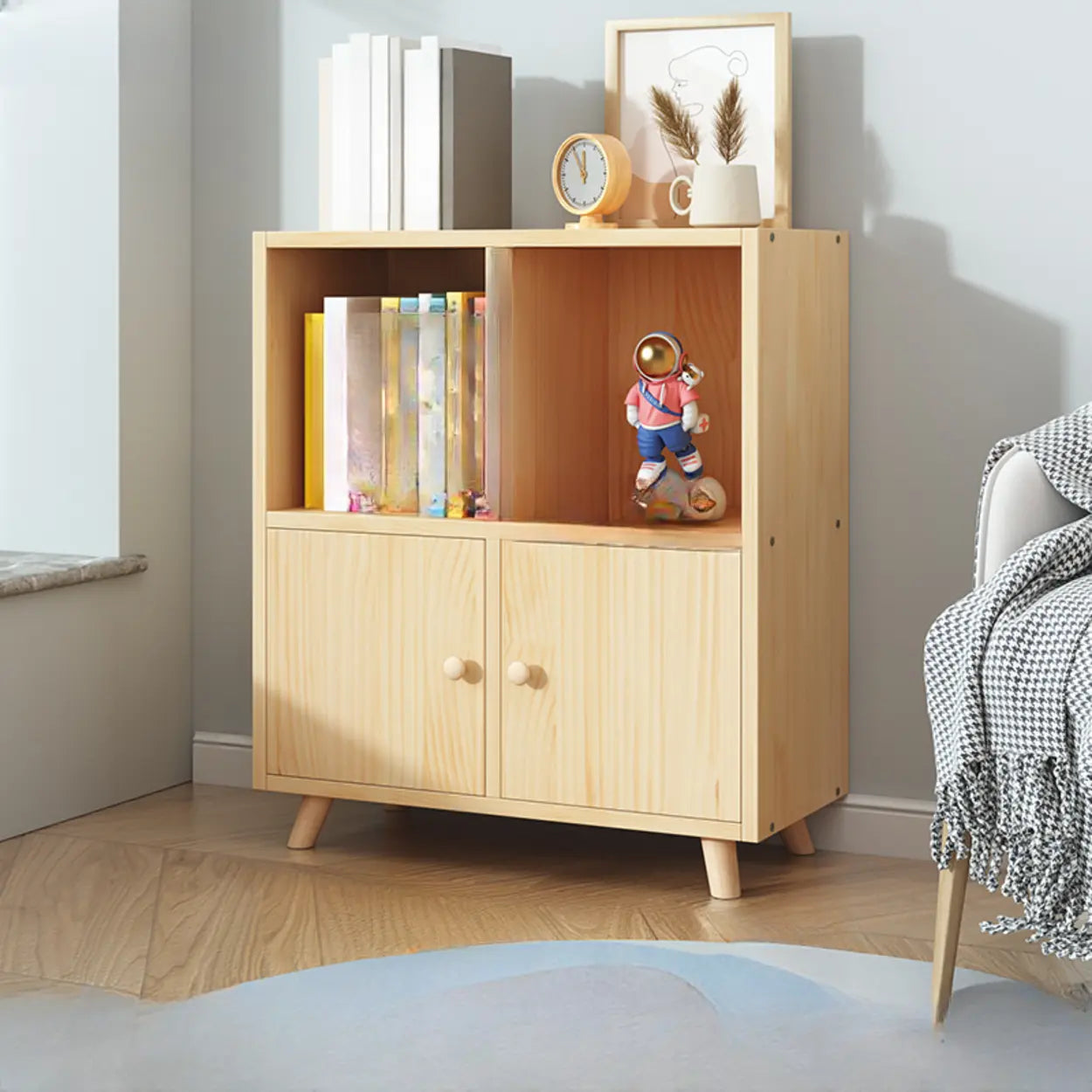 Wood Horizontal Closed-Back Bookcase — Cabinet Not Included