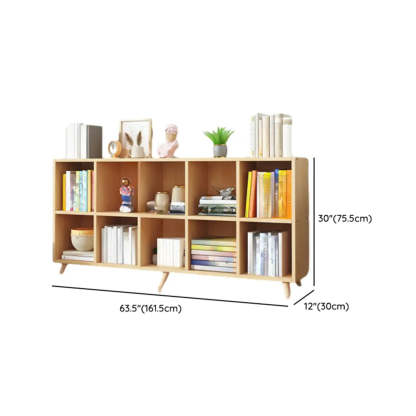Wood Horizontal Closed-Back Bookcase