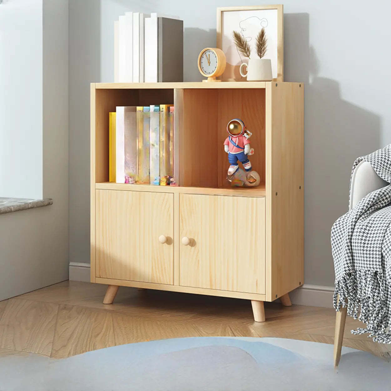 Wood Horizontal Closed-Back Bookcase — Cabinet Not Included