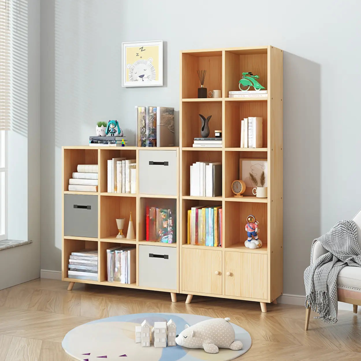 Wood Horizontal Closed-Back Bookcase — Cabinet Not Included
