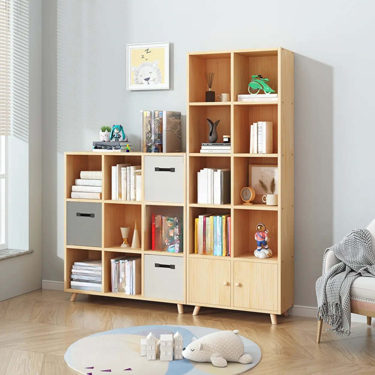 Wood Horizontal Closed-Back Bookcase — Cabinet Not Included