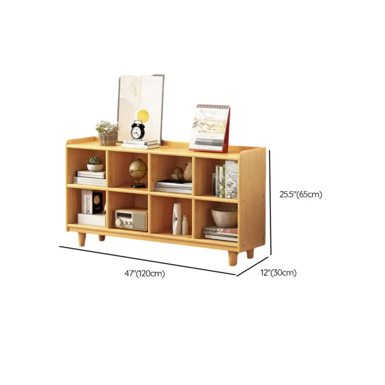 Simple Wood Horizontal Closed Medium Bookcase