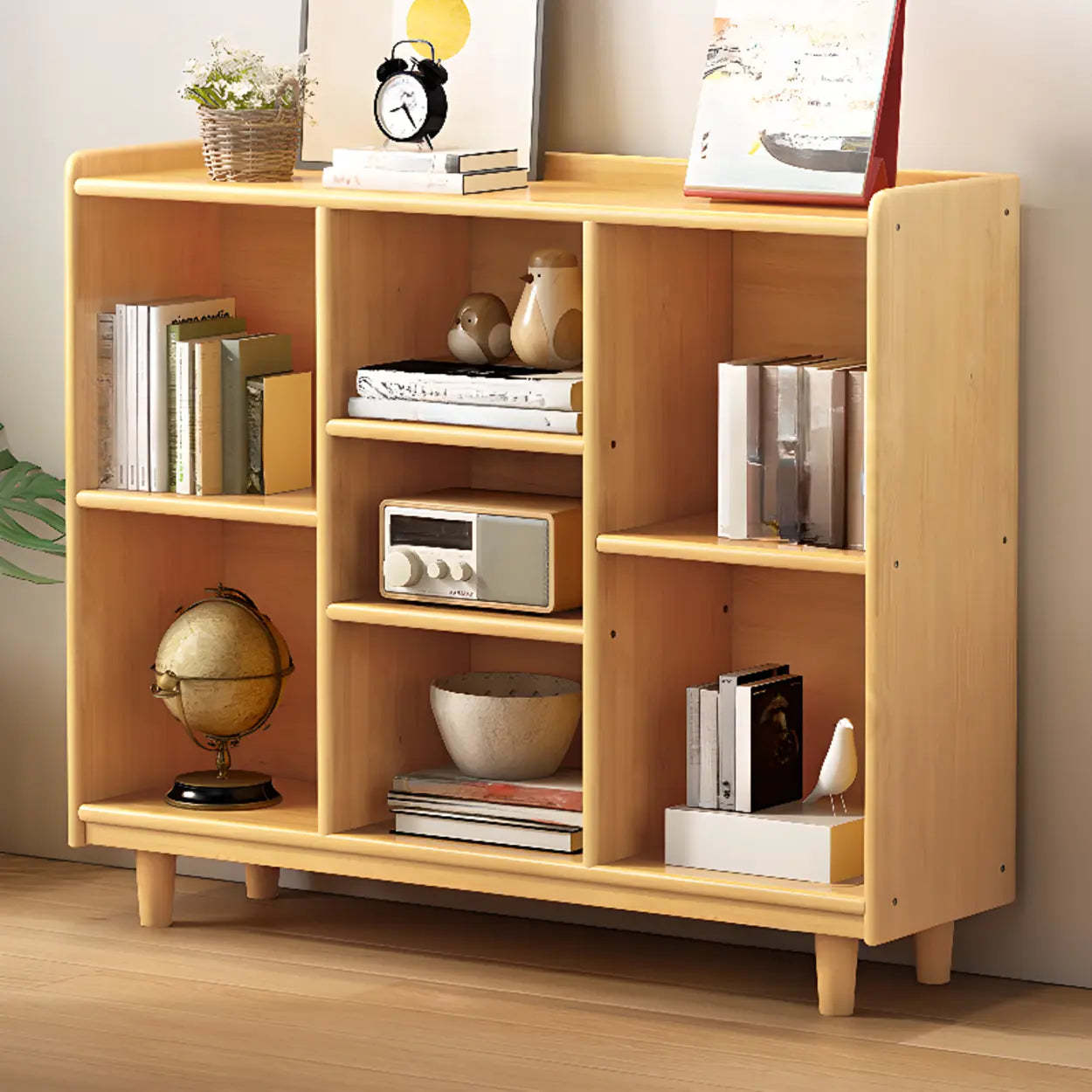 Simple Wood Horizontal Closed Medium Bookcase — 3