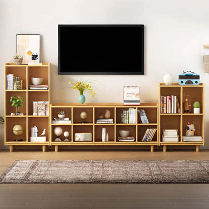 Simple Wood Horizontal Closed Medium Bookcase — 5