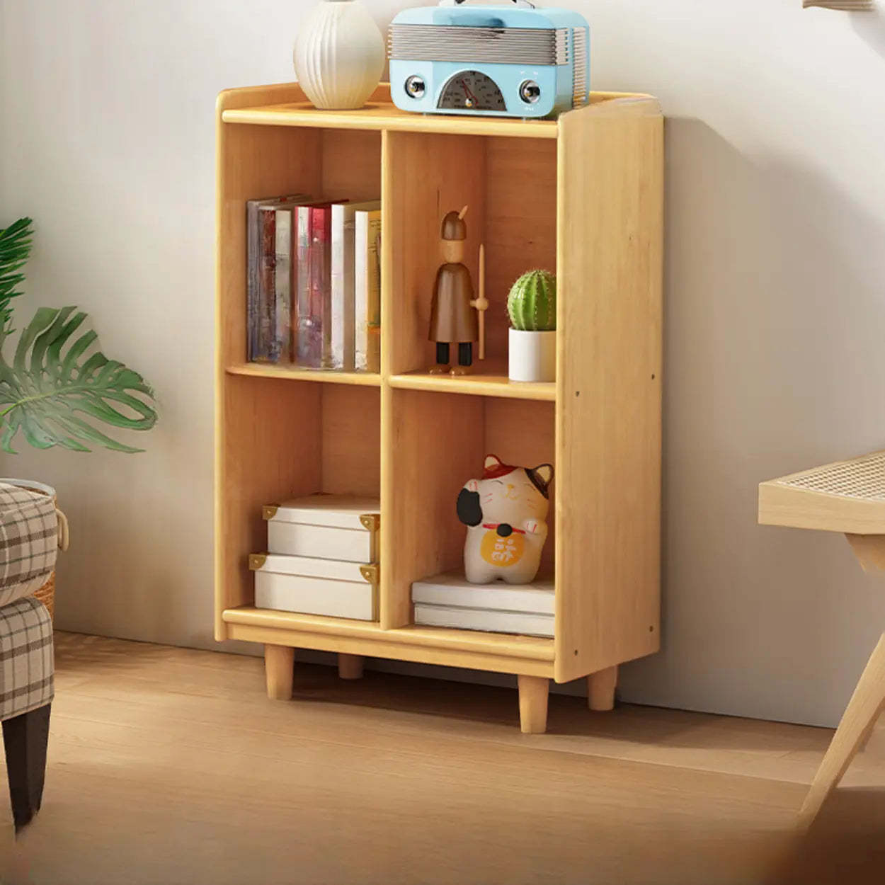 Simple Wood Horizontal Closed Medium Bookcase — 5