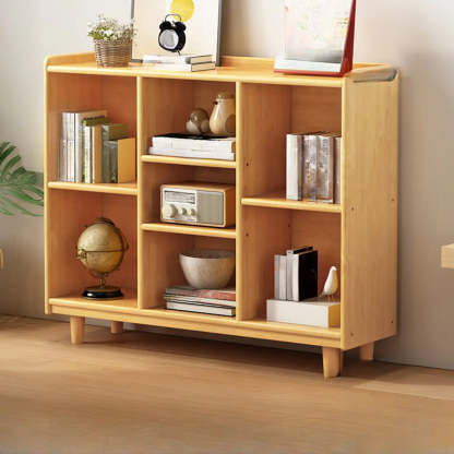 Simple Wood Horizontal Closed Medium Bookcase — 5