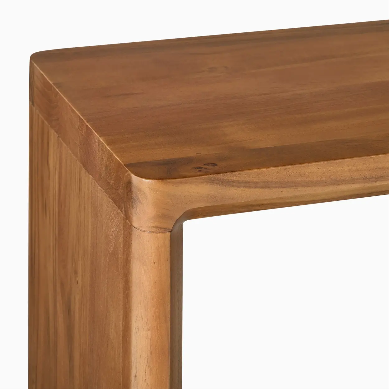 Simple Wood Grain Brown Shelf Console Table
