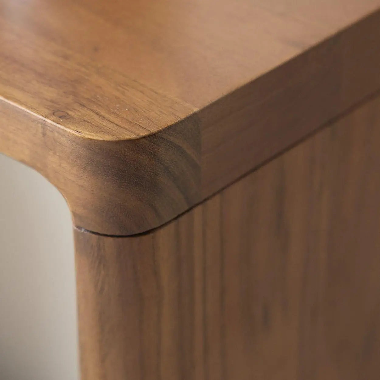 Simple Wood Grain Brown Shelf Console Table