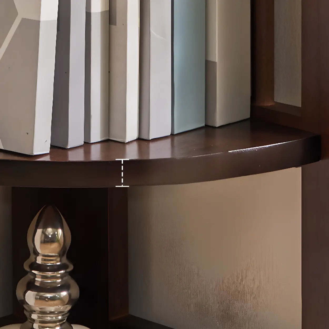 Wooden Triangle Tower Corner Bookcase