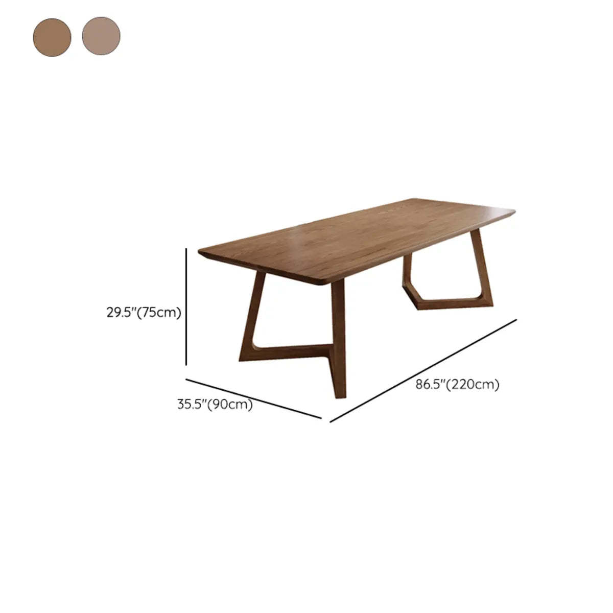 Simple Brown Pine Sled Writing Desk