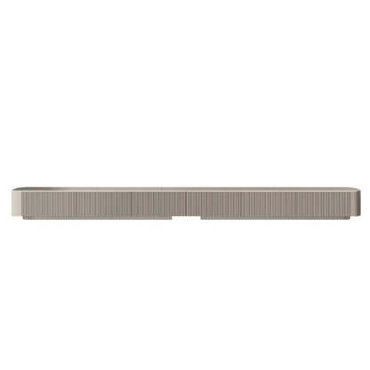 Gray Stone Rectangle Drawer Long TV Stand
