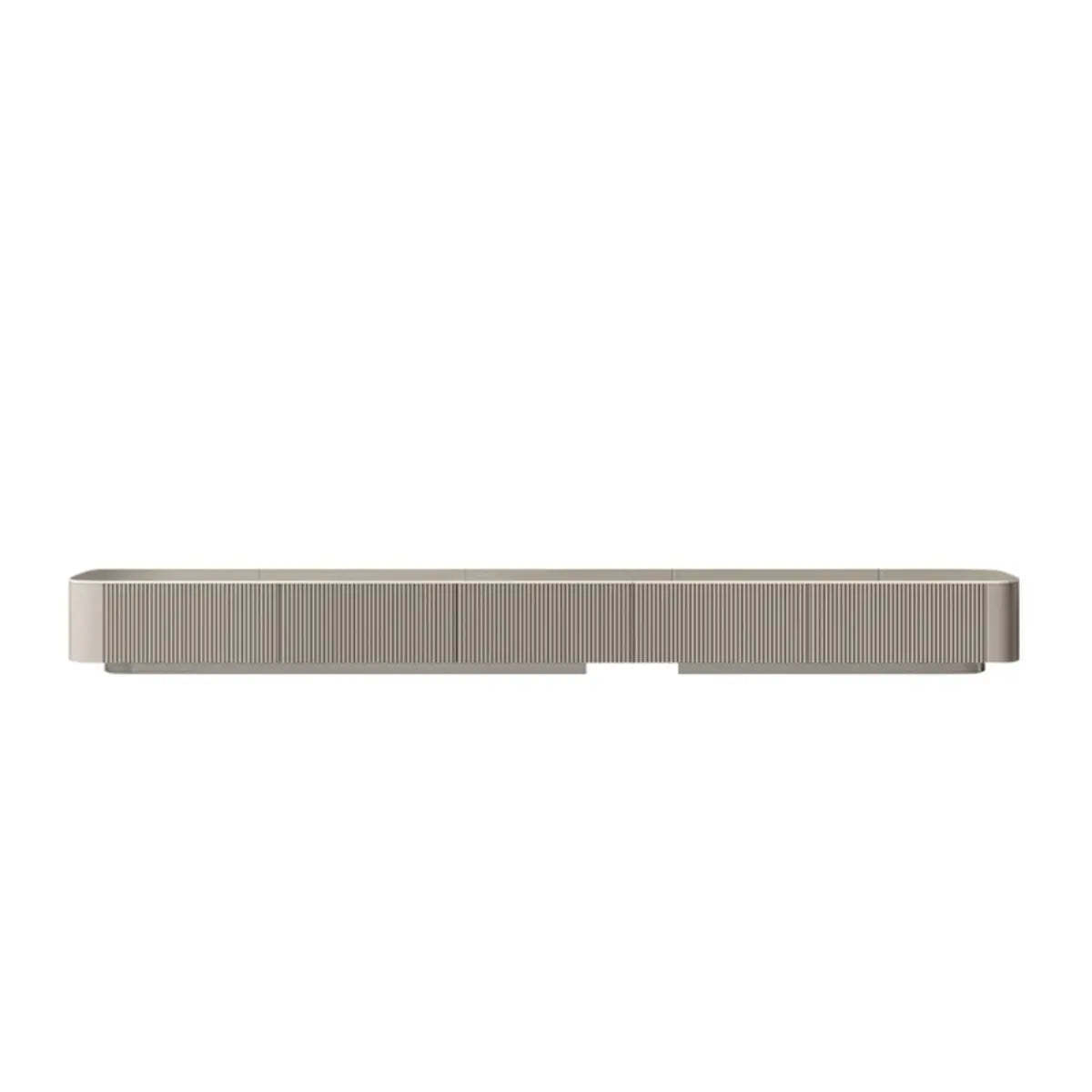 Gray modern rectangle stand tv stands — 118" L x 16" W x 10" H