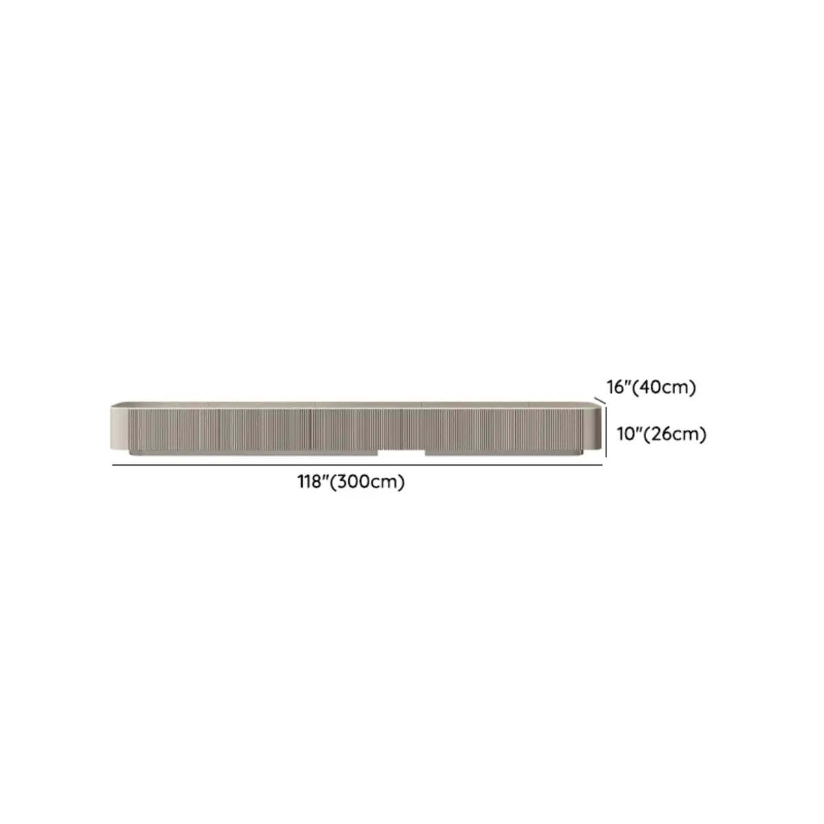 Gray Stone Rectangle Drawer Long TV Stand