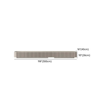 Gray Stone Rectangle Drawer Long TV Stand