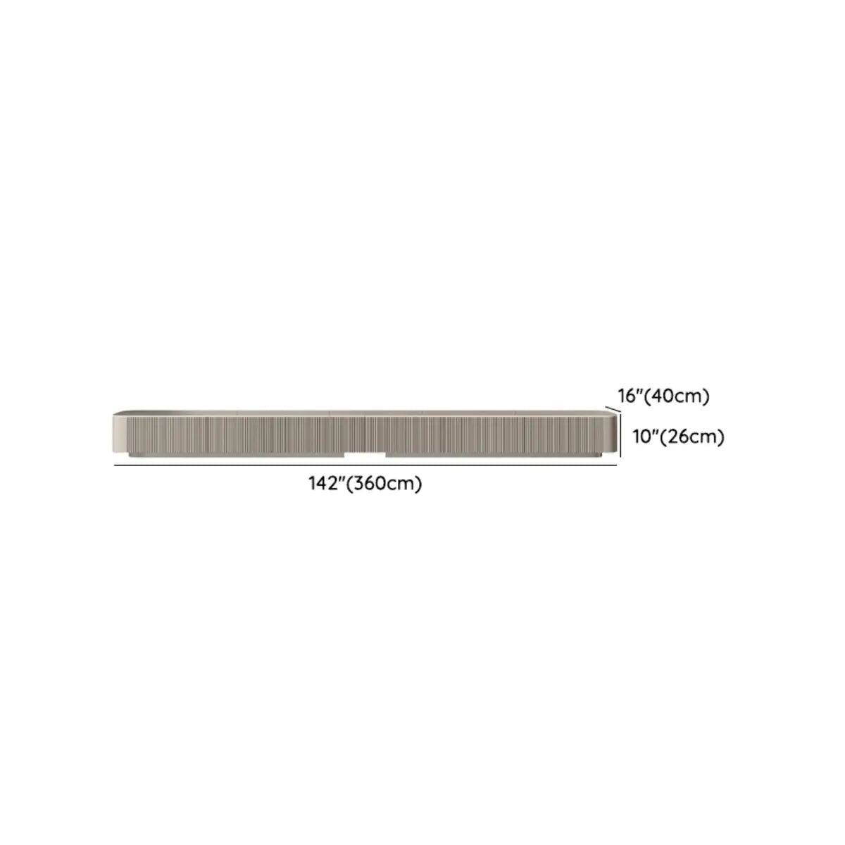 Gray Stone Rectangle Drawer Long TV Stand