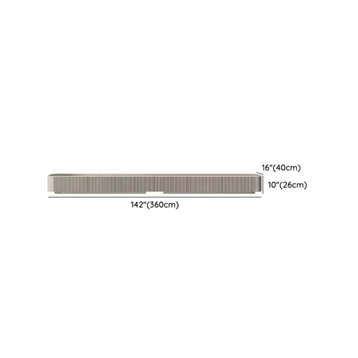 Gray Stone Rectangle Drawer Long TV Stand