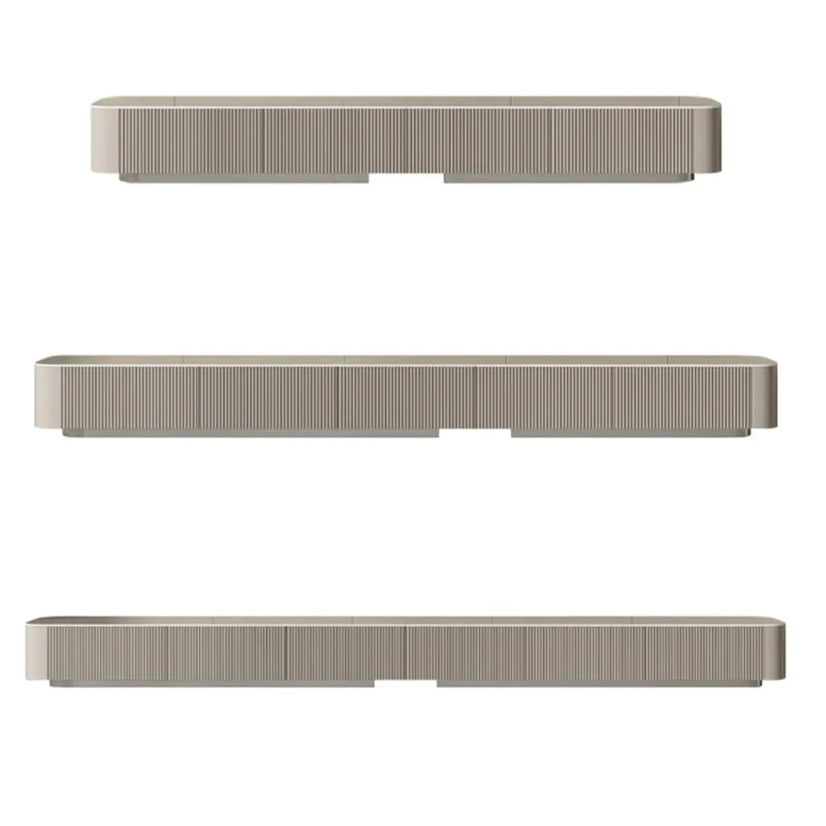 Gray Stone Rectangle Drawer Long TV Stand