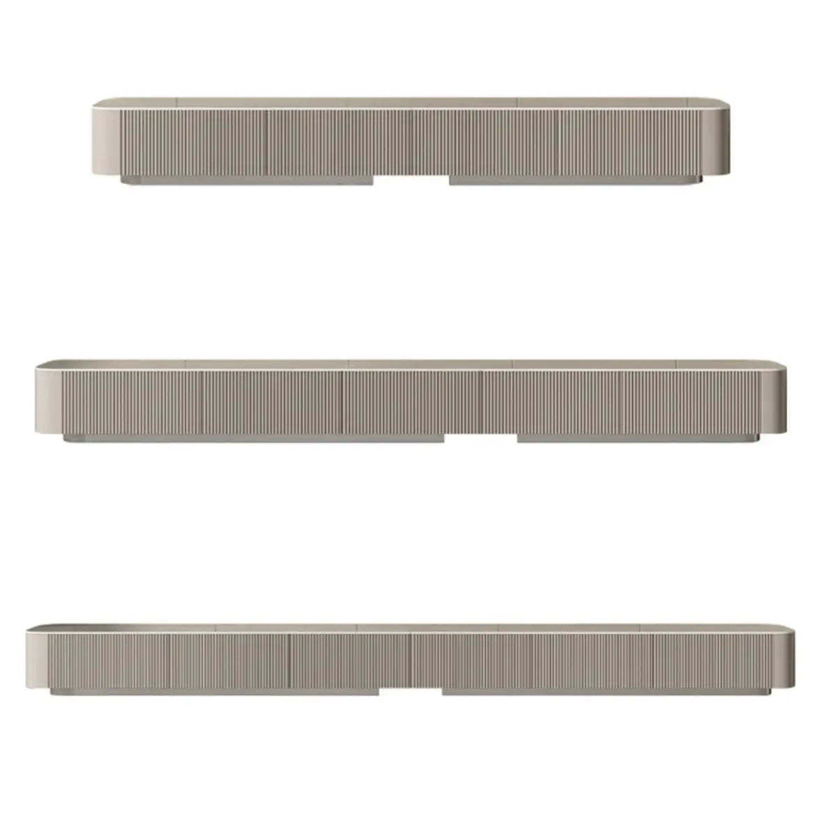 Gray Stone Rectangle Drawer Long TV Stand