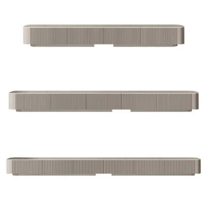 Gray Stone Rectangle Drawer Long TV Stand