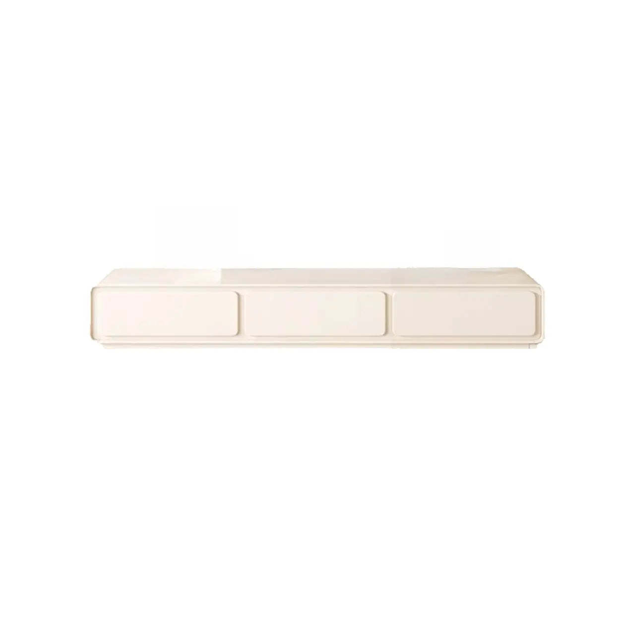 White modern rectangular drawers tv stands — 71" L x 12" W x 12" H